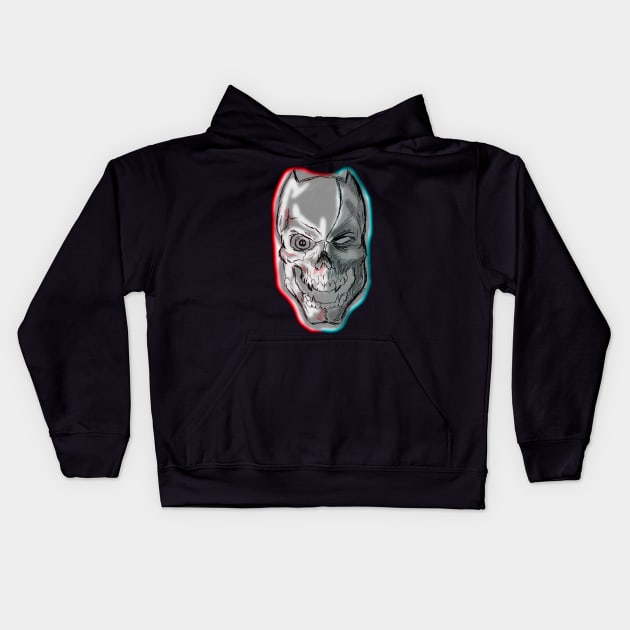 Silver Skull Kids Hoodie by MikeMeineArts